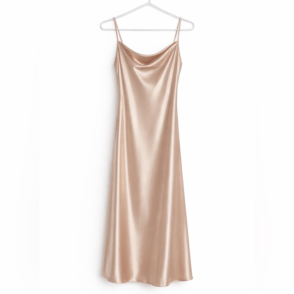 Elegant Satin Slip Dress BeBe